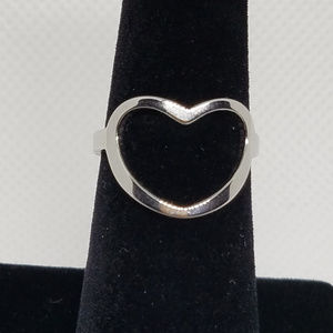 Silver Open Heart Ring w/ "Best Friend" Inscribed